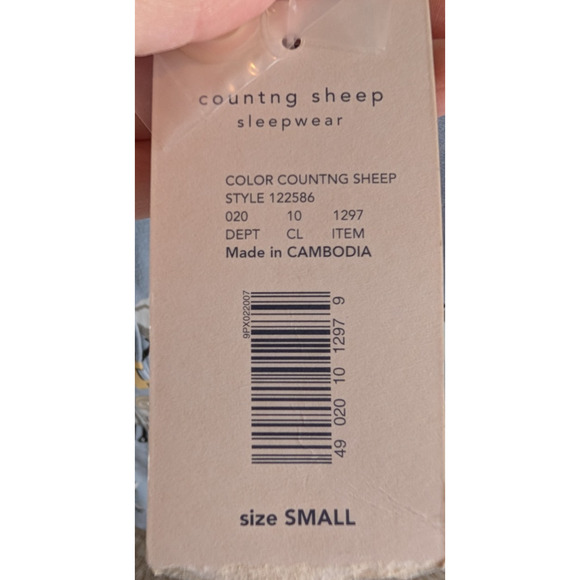 Nick & Nora Counting Sheep Pajama Set Pant Top Pants Blue Whimsical RARE NWT - Picture 9 of 14